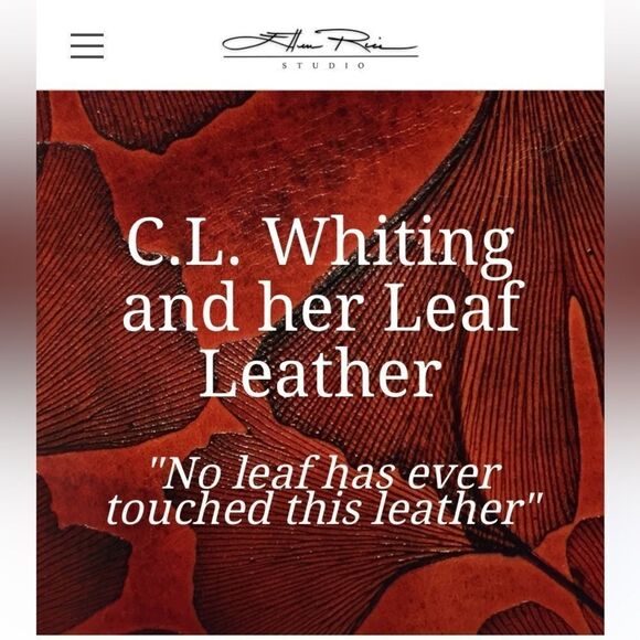 C.L. WHITING LEAF LEATHER - SMALL OVAL SHAPE CROSSBODY BAG - EXC CONDITION - B - Picture 9 of 10